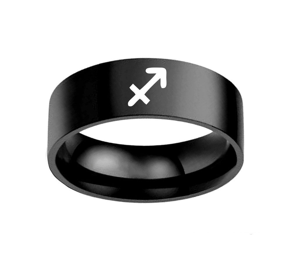12 Constellation Stainless Steel Male And Female Rings