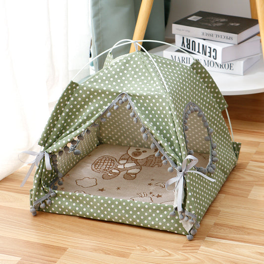 Enclosed Pet Bed for Cats and Small Doggy's