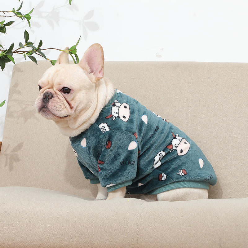 French Pet Plush Pajamas