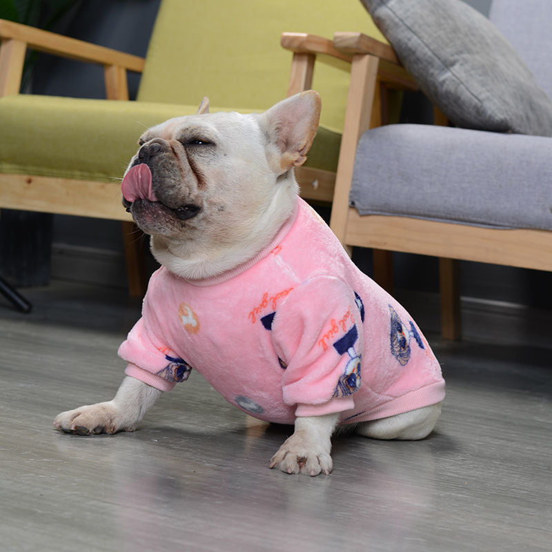 French Pet Plush Pajamas