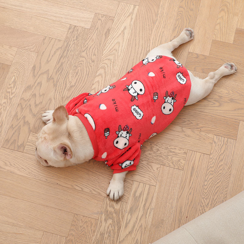 French Pet Plush Pajamas