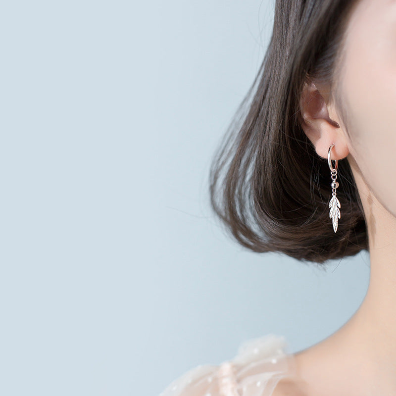 Silver Falling Leaves Earrings