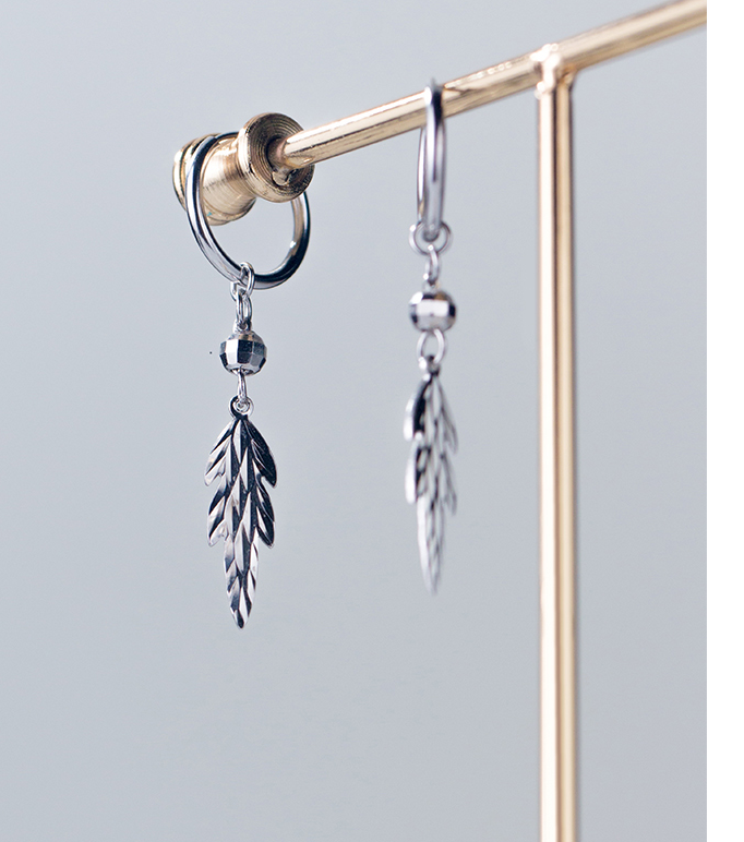 Silver Falling Leaves Earrings