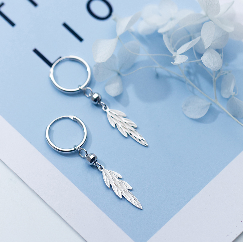 Silver Falling Leaves Earrings