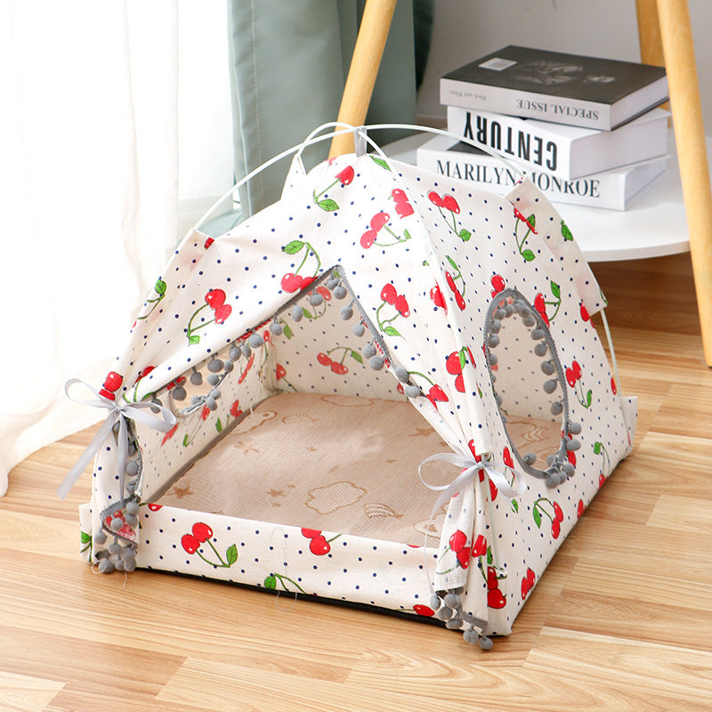 Enclosed Pet Bed for Cats and Small Doggy's