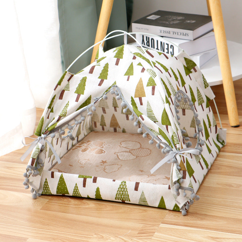 Enclosed Pet Bed for Cats and Small Doggy's