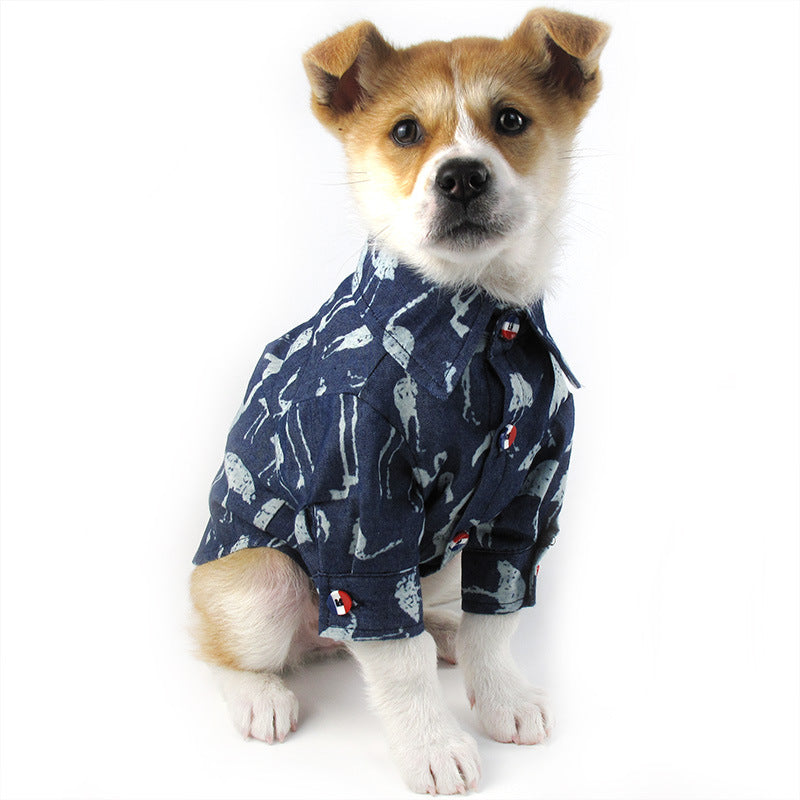 Printed denim for pets