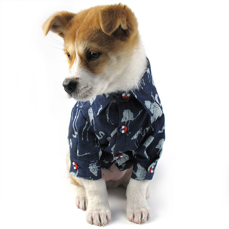 Printed denim for pets