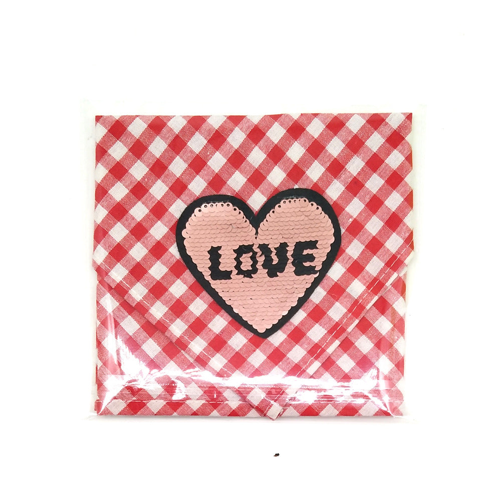 New Pet Dog Valentine's Day Triangle Towel