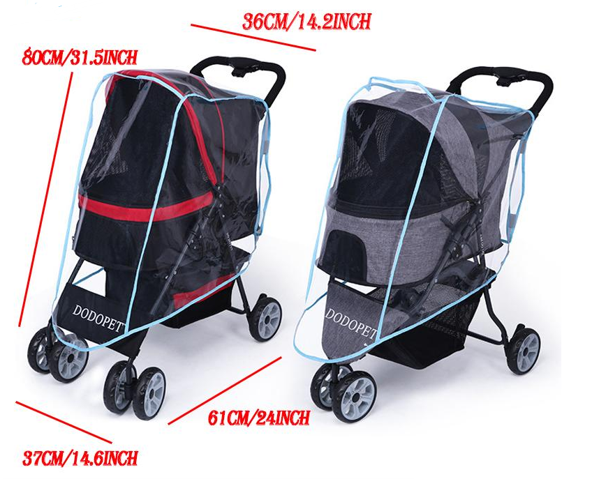 Pet Stroller with Raincover