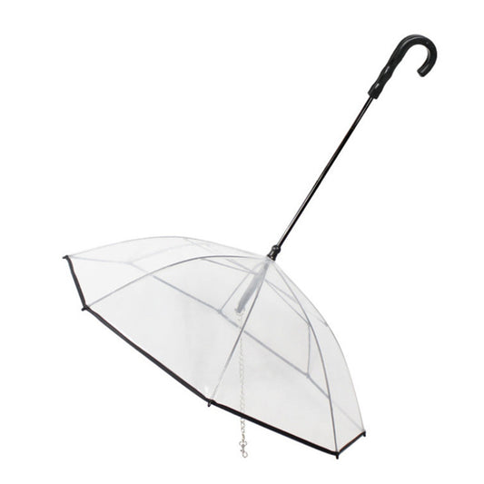 Pet Products Of Transparent Pet Umbrella Dog Umbrella Dog Traction Rope