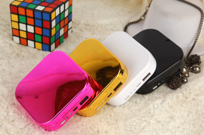 Cosmetic Case Mirror Mobile Power