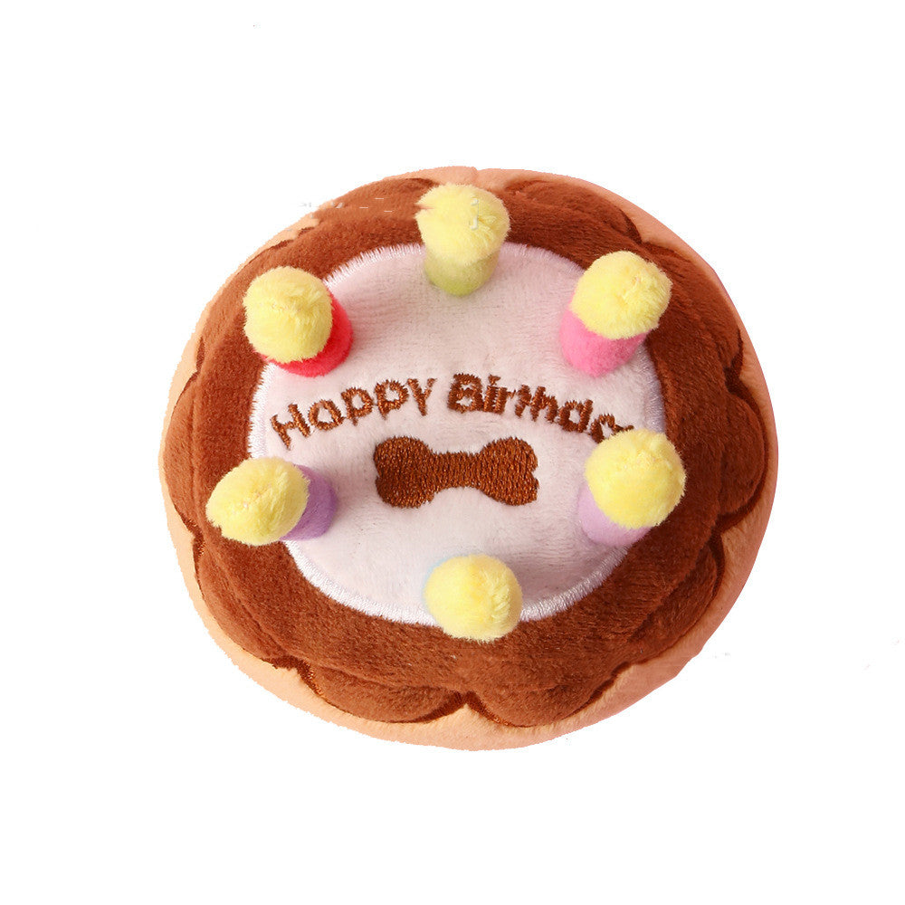 Pet Plush Toy Pet Birthday Candle Cake