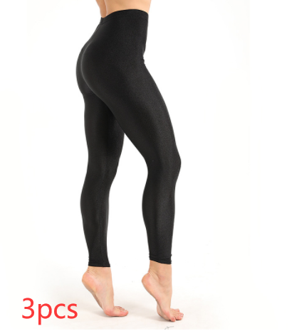 Women's Workout Leggings Casual Shiny Glossy