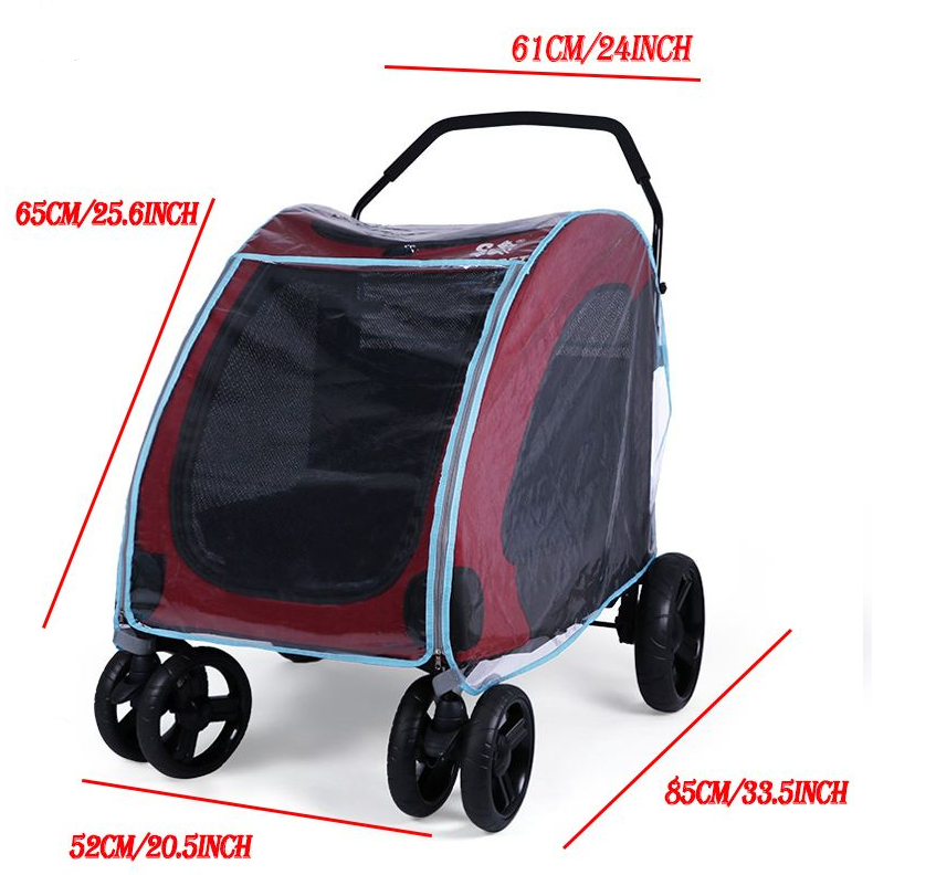 Pet Stroller with Raincover